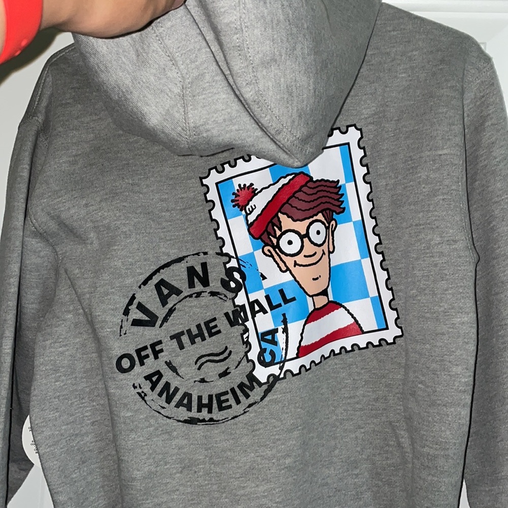 NET Vans X Where’s Waldo Grey Pullover Hoodie